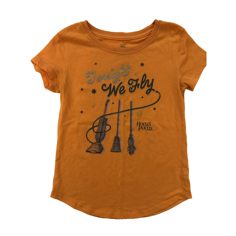 Disney Hocus Pocus Shirt Girls M Orange Sanderson Sisters Witchcore Halloween